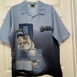 Southpole blue button down shirt